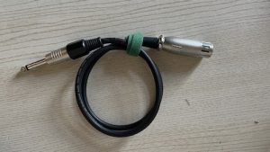XLR to quarter inch jack cable for dynamic microphone