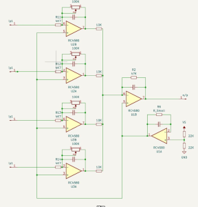 Part schematic of the Behringer MX400 